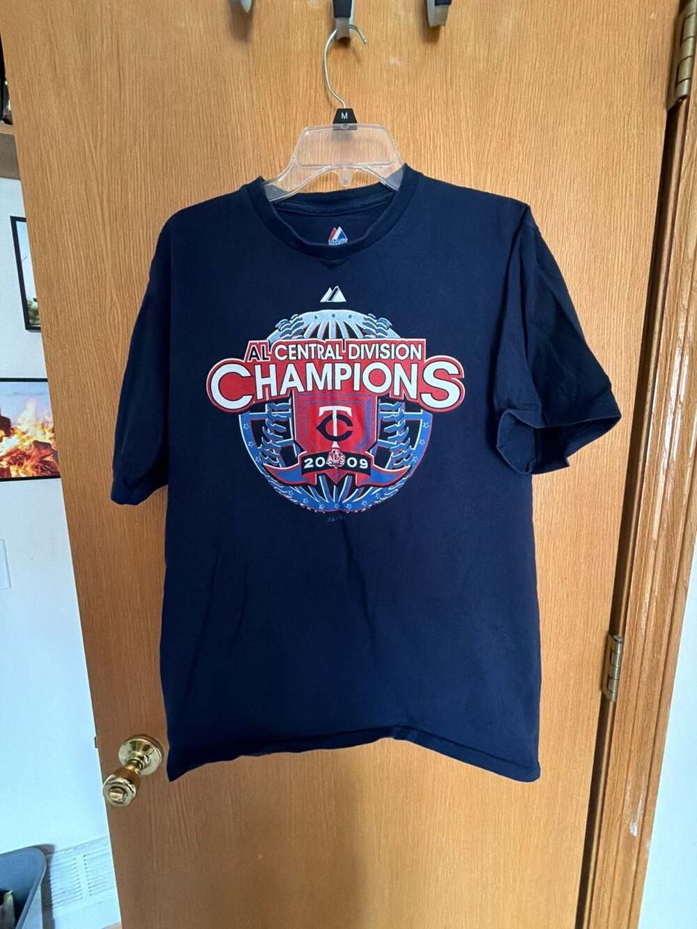 Majestic Minnesota Twins 2009 AL Central Division Champions T-Shirt Size M